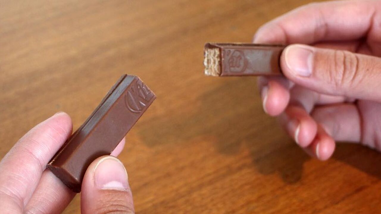 kitkat binnenkant waarvan gemaakt vulling