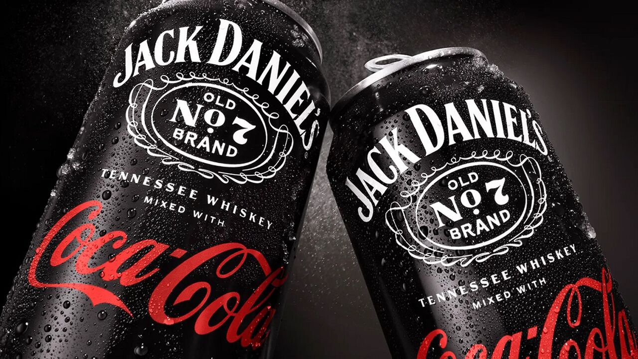 coca cola jack daniels mixdrank blik