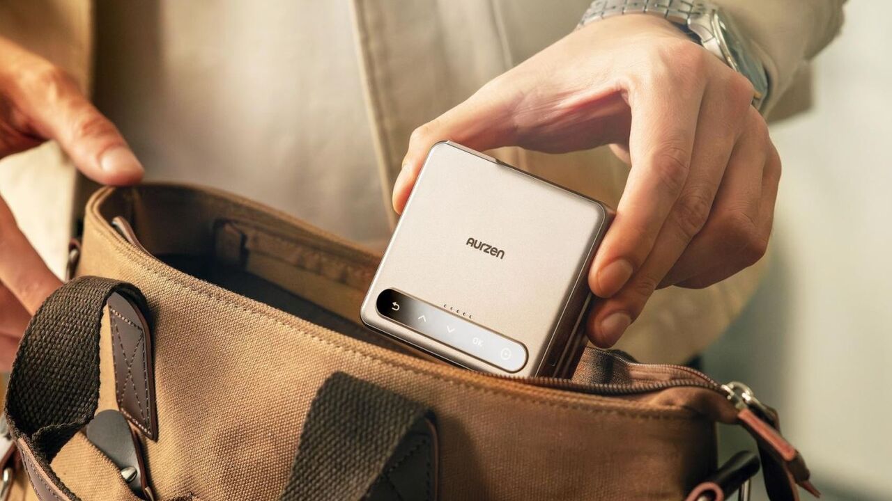 aurzen zip opvouwbare beamer projector