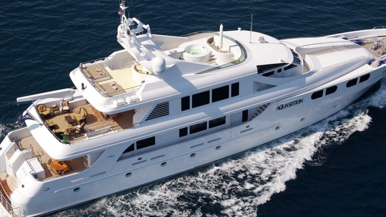 Overview van superjacht Lady M uit The Wolf of Wall Street.