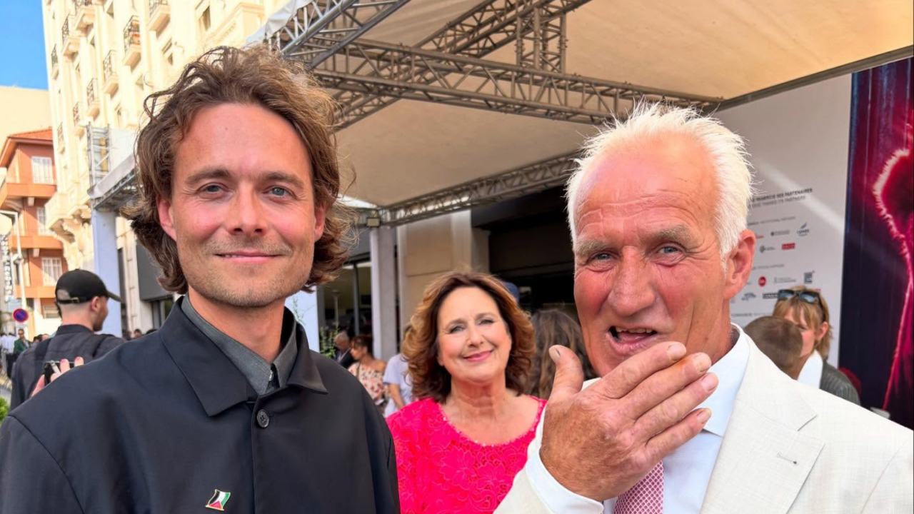 Gerrit Knobbe samen met regisseur Sven Bresser op het filmfestival Cannes.
