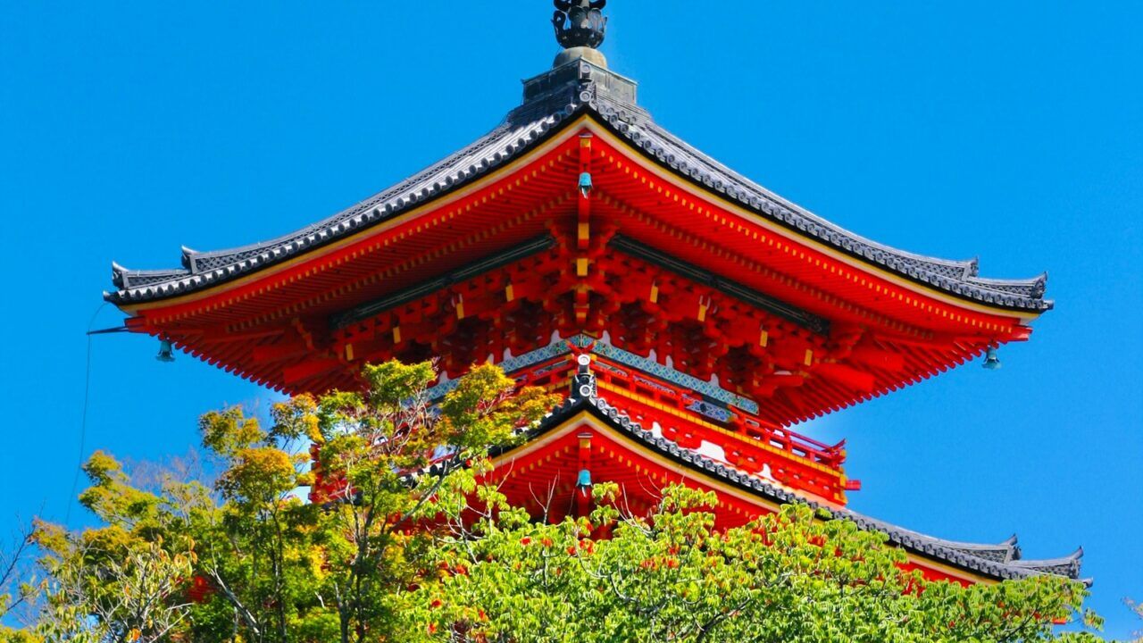 Een tempel in Japan, een van de gezondste landen ter wereld