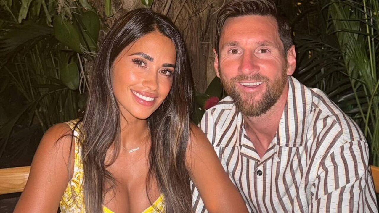 Een vrouw van Lionel Messi en zijn vrouw.