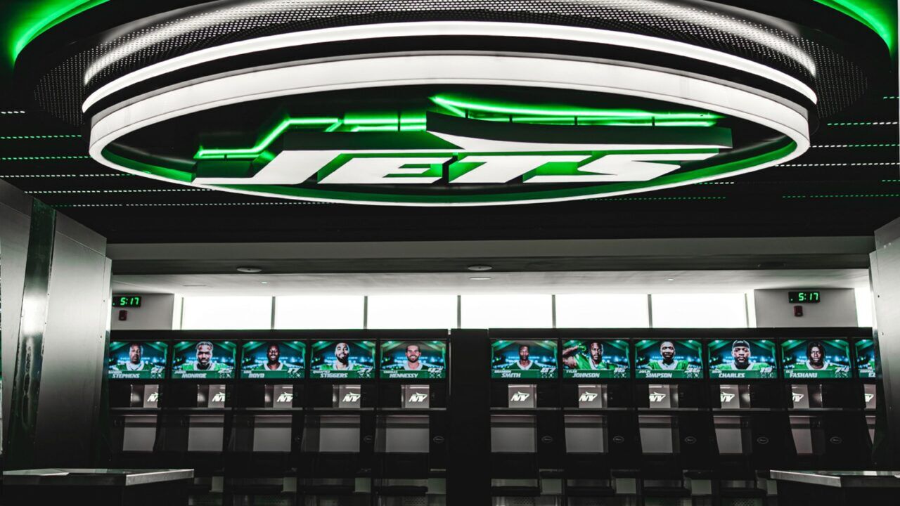 De nieuwe kleedkamer van de Jets.