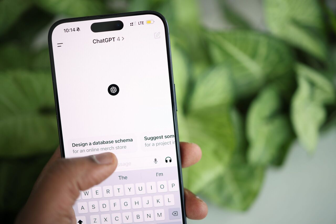 Chatgpt op een telefoon
