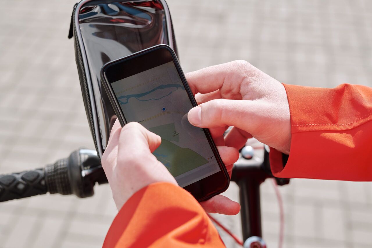 Google Maps op de fiets