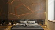 Illustratie voor: Houten wand achter het bed is de upgrade voor je slaapkamer
