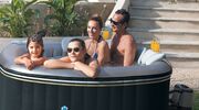 opblaasbare jacuzzi in de tuin