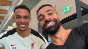 Selfie van Alexander-Arnold en Mohamed Salah, de man die een nieuwe McLaren kocht.