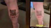 Newcastle United qr-code tattoo