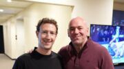 Mark Zuckerberg, baas van Instagram en WhatsApp, met UFC-president Dana White