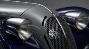 Vooraanzicht van een Alfa Romeo 8C