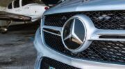 Vooraanzicht van ee n Mercedes Benz GLE, een van de auto's d ie waarschijnlijk uit de productie gehaald worden na 2025