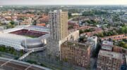 De woontoren met woningen die uitzicht bieden op iedere PSV-wedstrijd.