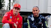 Formule 1-coureurs Charles Leclerc en Lewis Hamilton