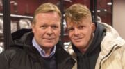 Ronald Koeman met zijn zoon Ronald Koeman Jr. op de foto