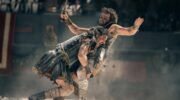 Stilbeeld uit Gladiator II (2024) met Paul Mescal en Pedro Pascal
