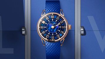 Een van de nieuwe horloges van Louis Vuitton.