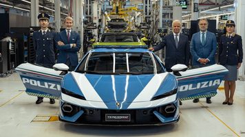 De Lamborghini van de Italiaanse politie.