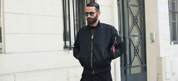 bomber jackets-heren-winterjas-zwarte jas-zwarte zonnebril-MAN MAN