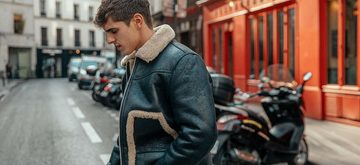 winterjassen mannen leren parka MAN MAN