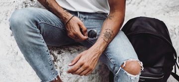 lichtblauwe jeans