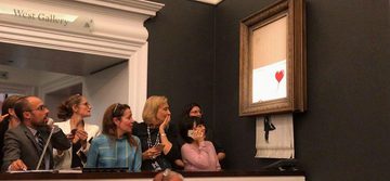 Banksy stunt mislukt MAN MAN