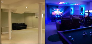 Man bouwt kelder om tot meest bizarre mancave die je kunt bedenken