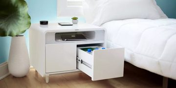 nachtkastje bijzettafel met koelkast bluetooth oplader