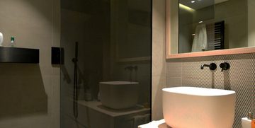 douchewand met rookglas