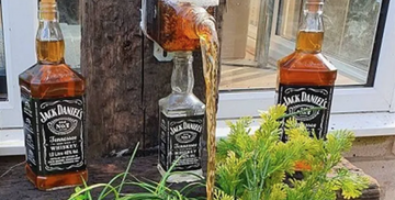 lege jack daniel's flessen fontein