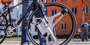 e-bike wiel op gewone fiets motor