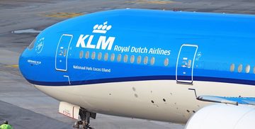 Een vliegtuig van KLM