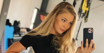 jutta leerdam zwarte broek lichaam afgetraind instagram nieuwe foto