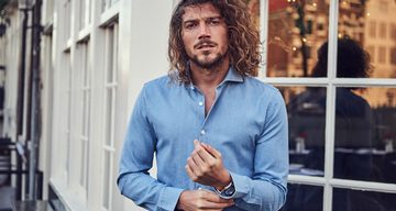 denim shirt heren overhemd MAN MAN