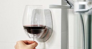 wijnglas houder douche