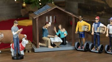 hipster kerststal 2016 kerst man man