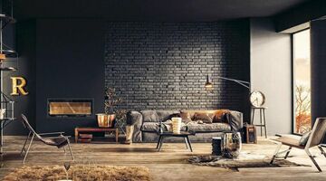 bakstenen muur man man