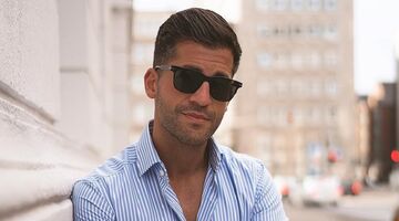 mannen zonnebril gezichtsvorm zomer