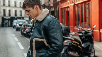 winterjassen mannen leren parka MAN MAN