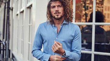 denim shirt heren overhemd MAN MAN