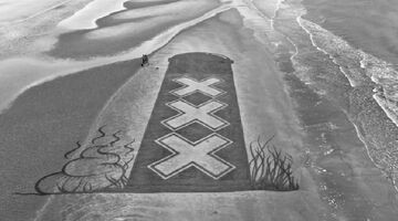 strandkunst nederlandse man