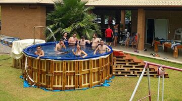 zwembad van pallets maken