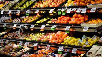 De groenteafbeelding van een supermarkt