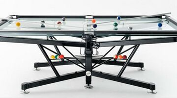 glazen pooltafel man cave