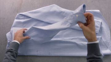 hoe moet je een overhemd opvouwen