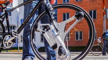 e-bike wiel op gewone fiets motor
