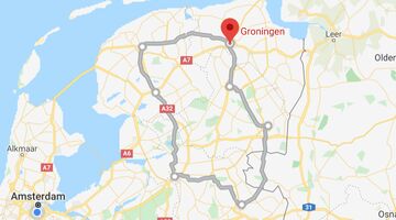 E-bike route door Nederland