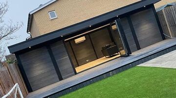 mancave in achtertuin