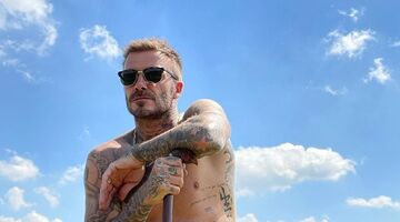 David Beckham Instagram sixpack